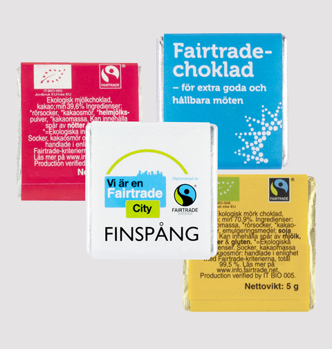 Små chokolade firkanter