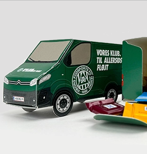 Varevogn med chokolade