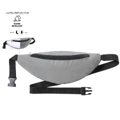 Bæltetaske i slitesterk polyester og refleksdesign