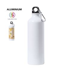 Sublimation vandflaske i aluminium med karabinhage, 800 ml