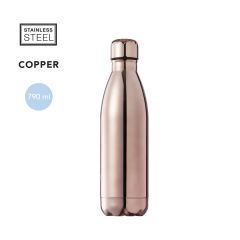 Drikkeflaske i kobber 790 ml, i svart eske