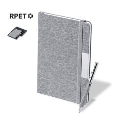 Gaveæske med notesbog og kuglepen i RPET