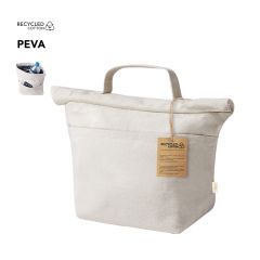 Kjølebag av resirkulert bomull med kort hank og rullelukke