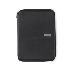 Konference mappe med lynlås, lommer og notesblok, A4