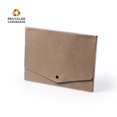 Genbrugt kraftpapir dokumentmappe med knaplukning