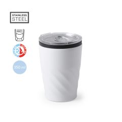 Lille kørekop i rustfri stål gennemsigtigt låg 350ml