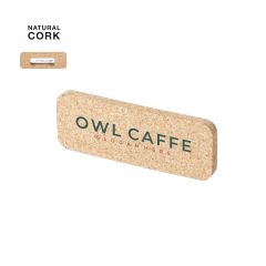 Kork navneskilt med trykk