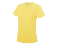 Slim fit polyester T-skjorte med rund hals - Dame