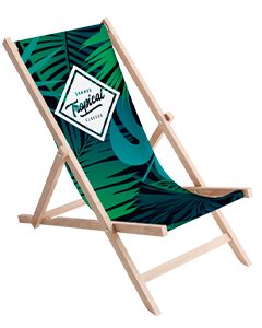 Solstol med logotrykk